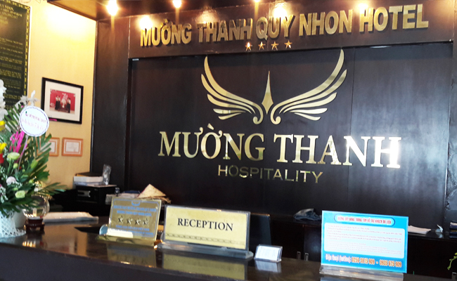 Poster at Muong Thanh Hotel